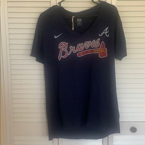 ATLANTA Braves Nike V Neck Tee